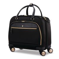 f9cabbb130d1add3c1b602f66aade08eb2.jpg Mobile Office Overnighter Spinner Bag with 15.6-inch Laptop Pocket, Black - Image 1